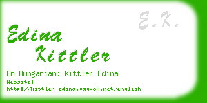 edina kittler business card